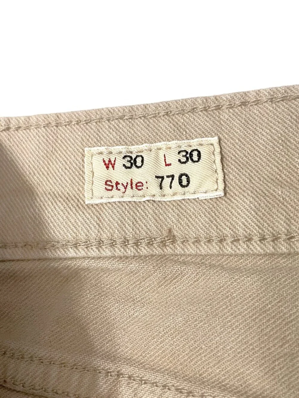 J.Crew 770 Jeans Men 30x30 * Khaki Pants Denim Stretch 5-Pocket Straight AZ962